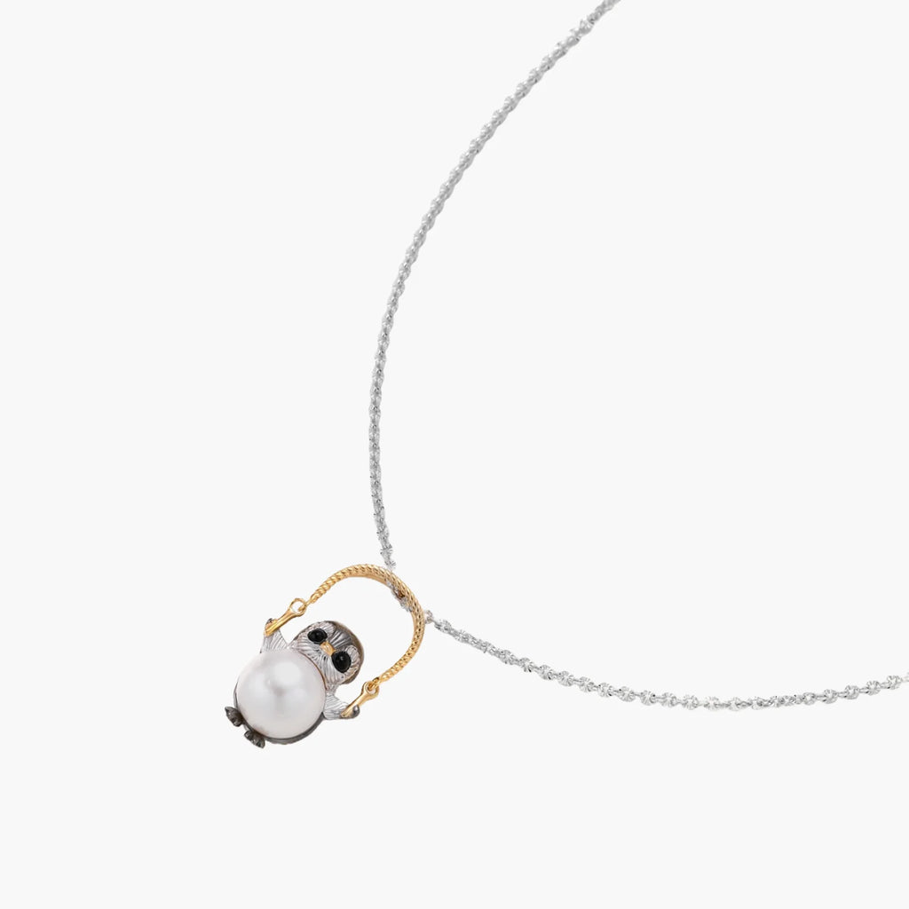 Wise Owl Pearl Necklace