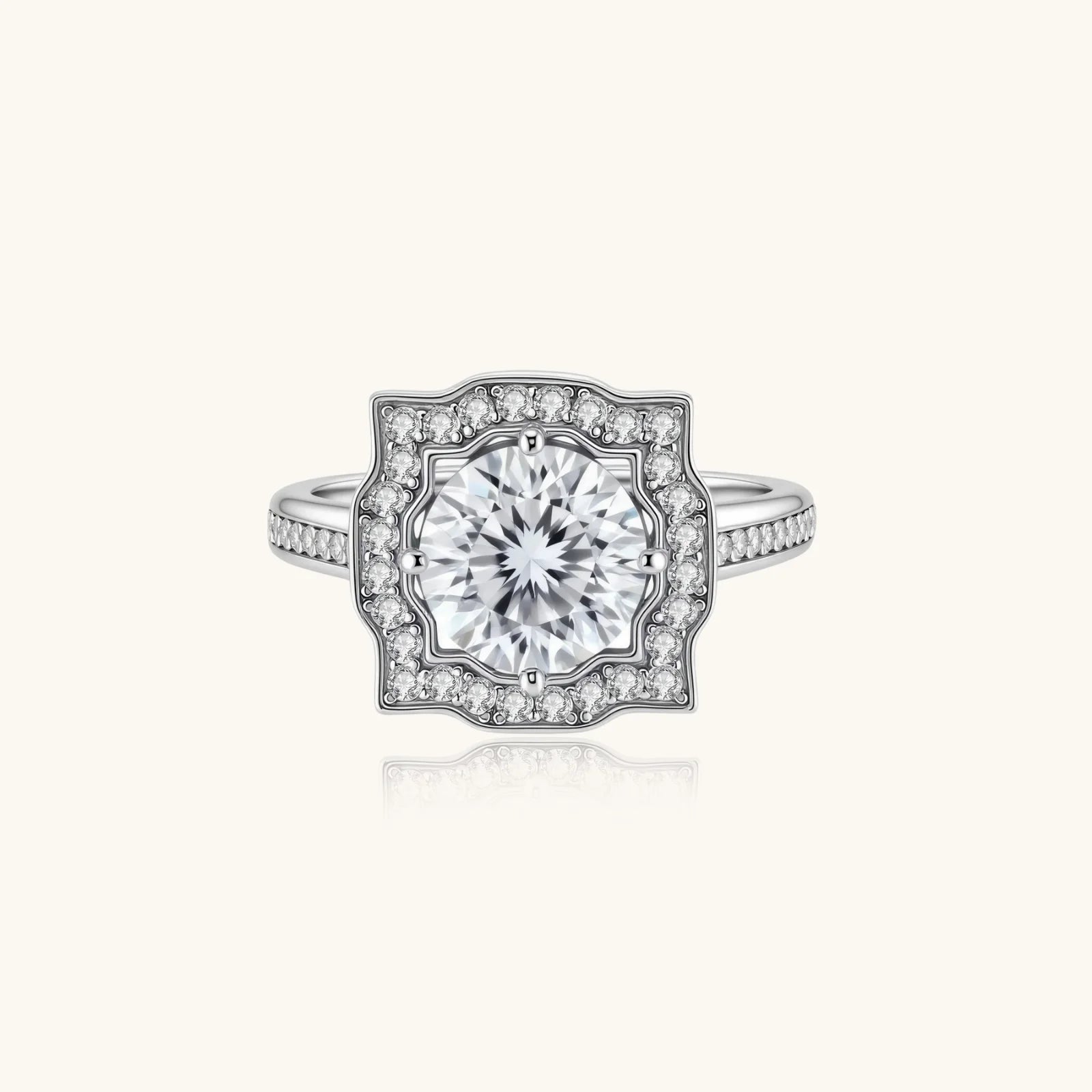 The Arrangement Ring | Vintage Crown 2 Carat Moissanite Ring