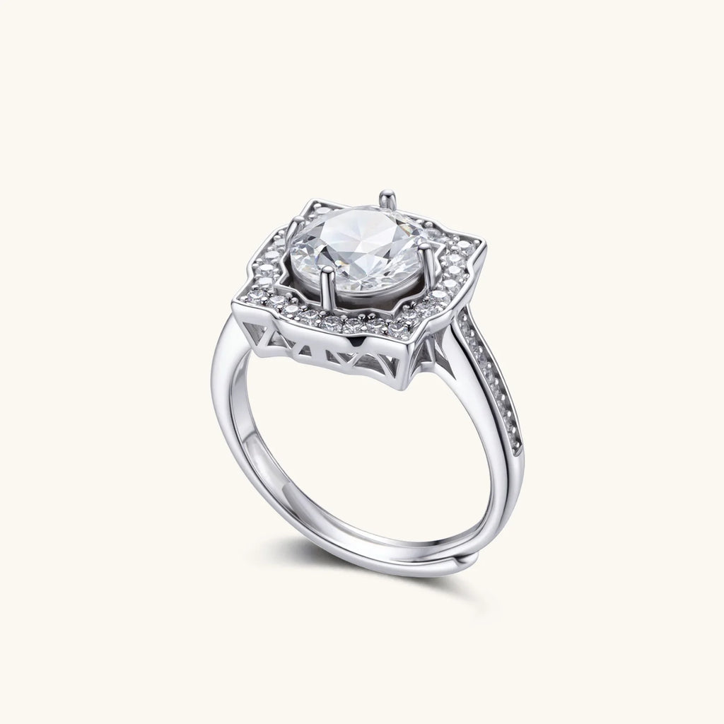The Arrangement Ring | Vintage Crown 2 Carat Moissanite Ring