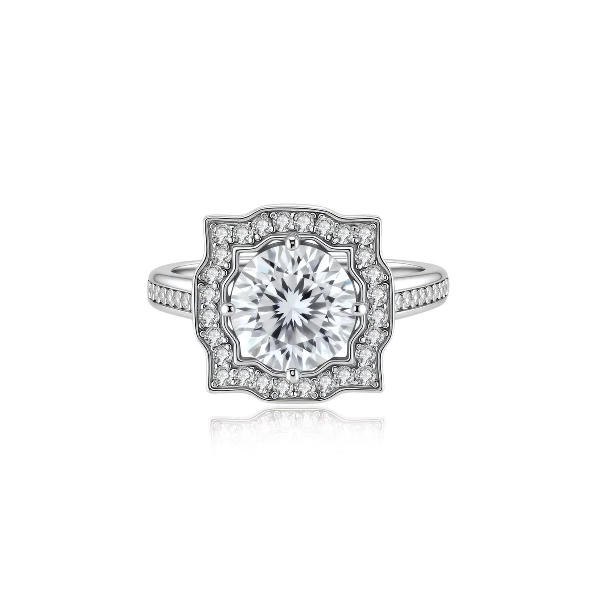 The Arrangement Ring | Vintage Crown 2 Carat Moissanite Ring