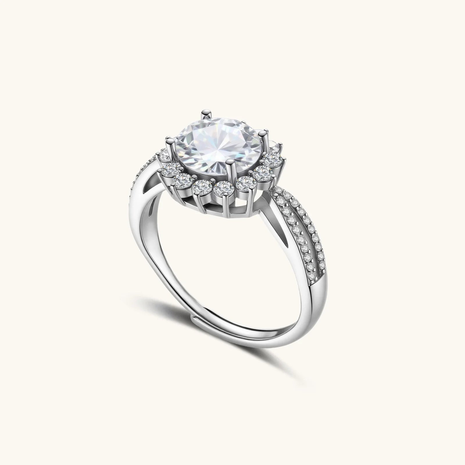 Stellar Halo 2 Ct Moissanite Ring