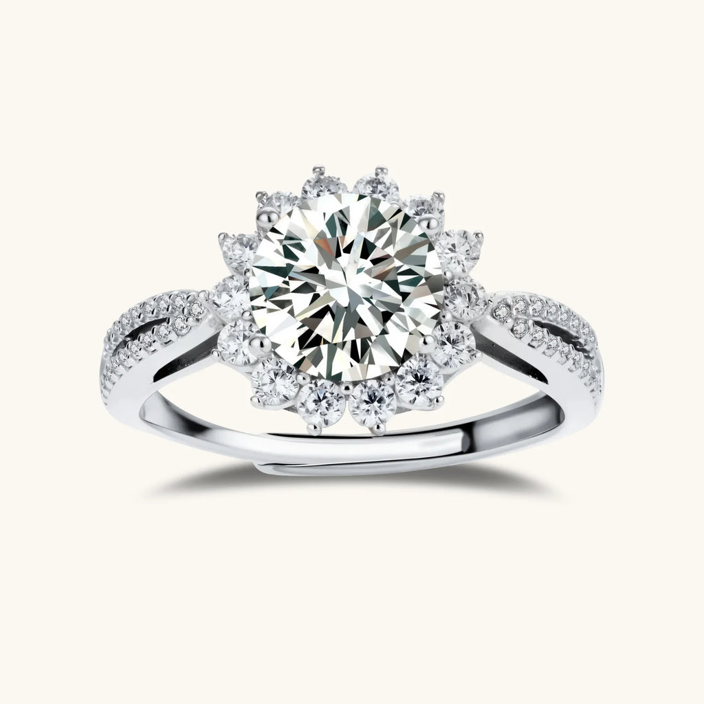 Stellar Halo 2 Ct Moissanite Ring