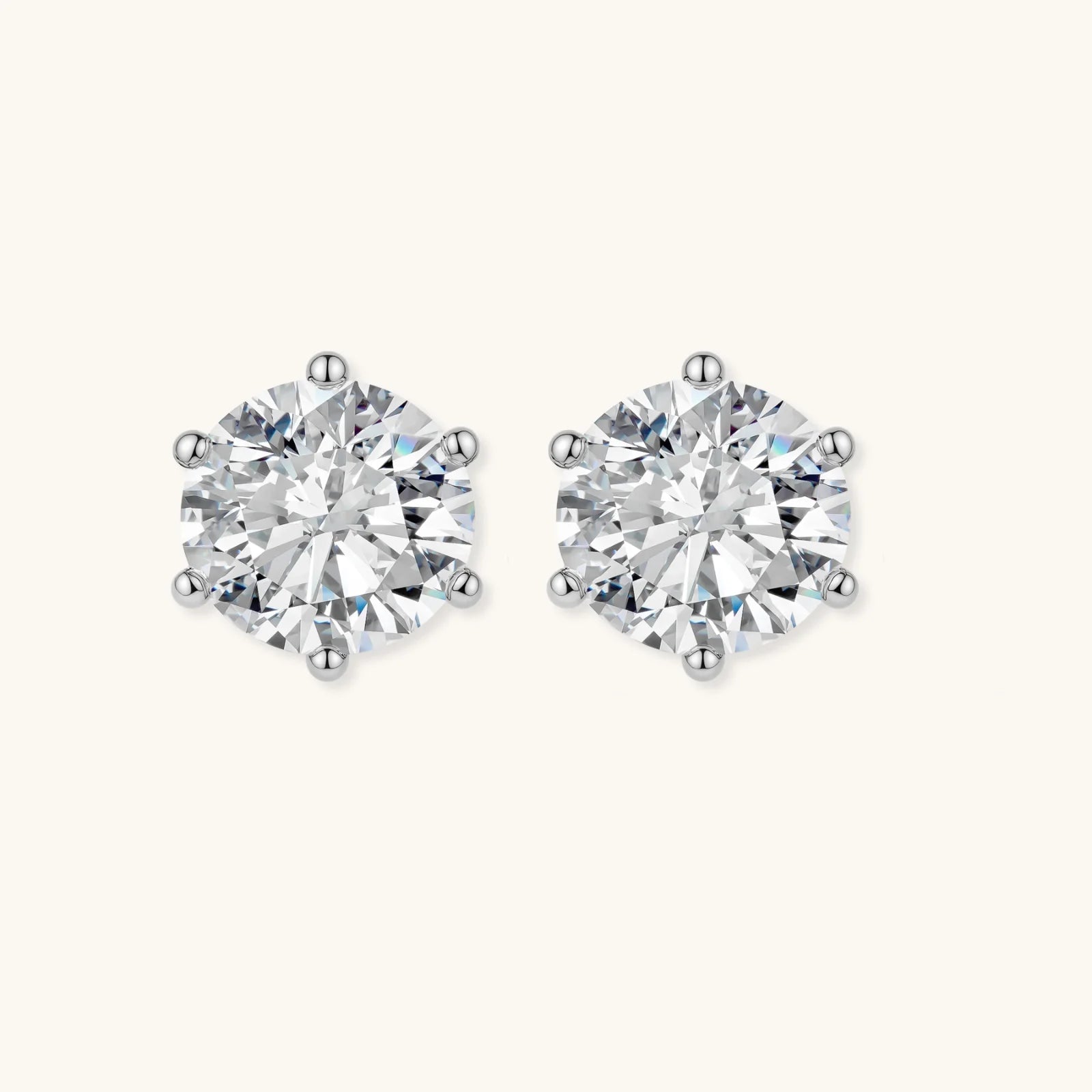Pretty Little Problems Studs — Round Moissanite Stud Earrings