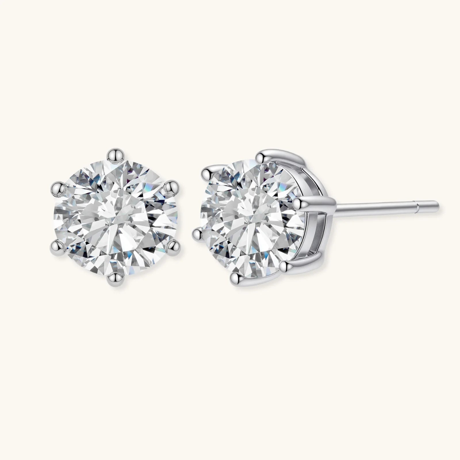 Pretty Little Problems Studs — Round Moissanite Stud Earrings
