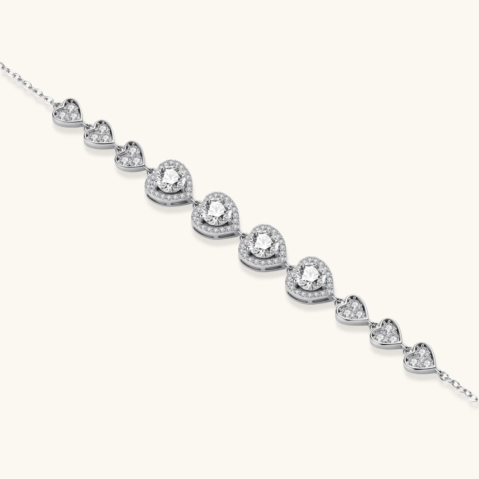 Hearts Moissanite Bracelet