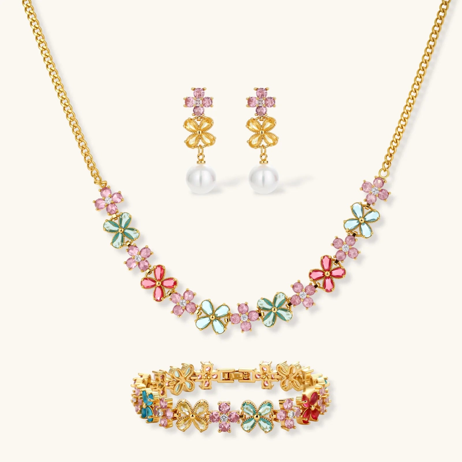 Midnight Camellia Jewelry Set