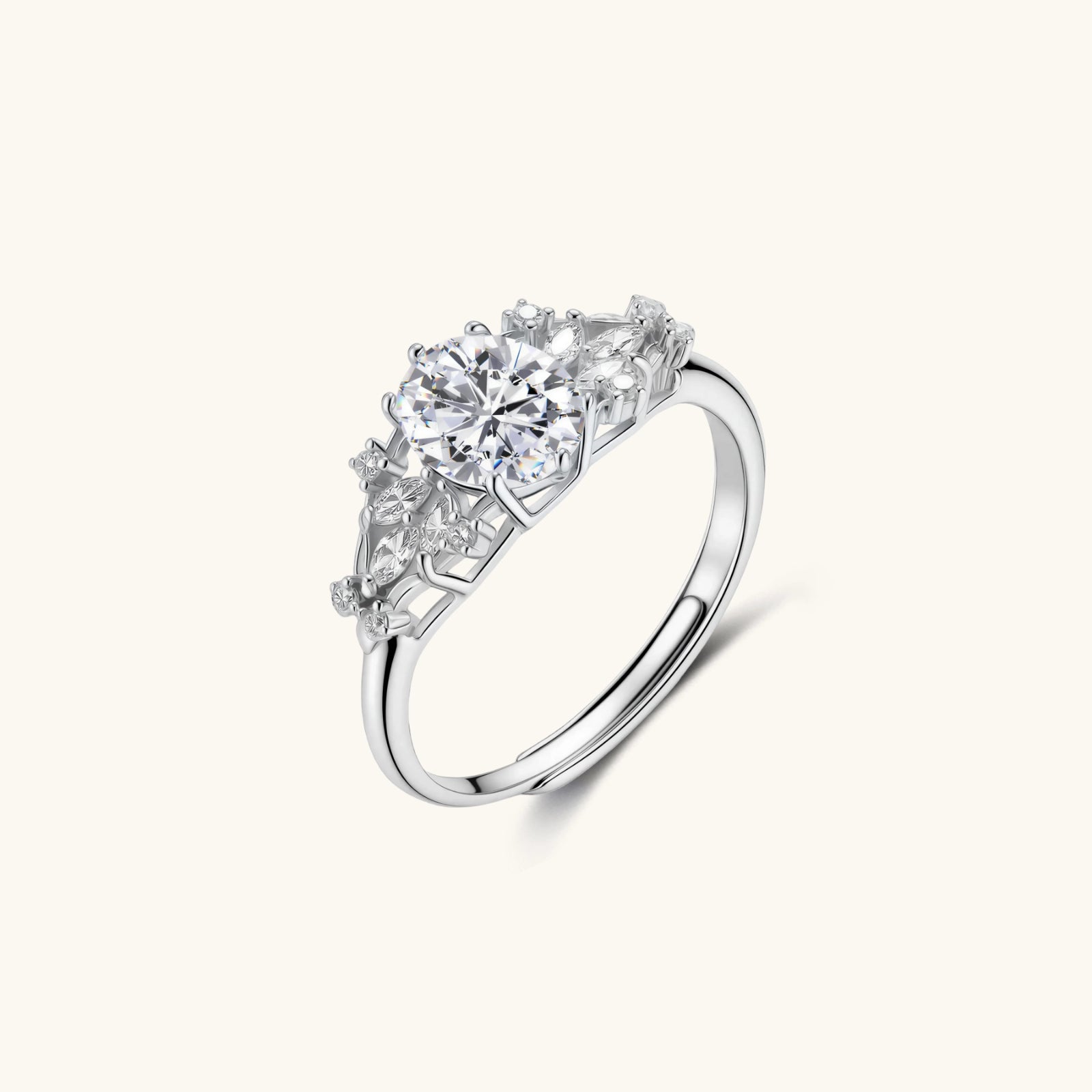 The Vow Ring Moissanite Halo Setting Ring