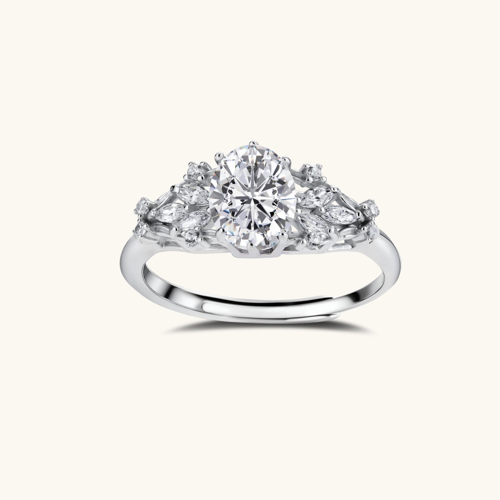 The Vow Ring Moissanite Halo Setting Ring