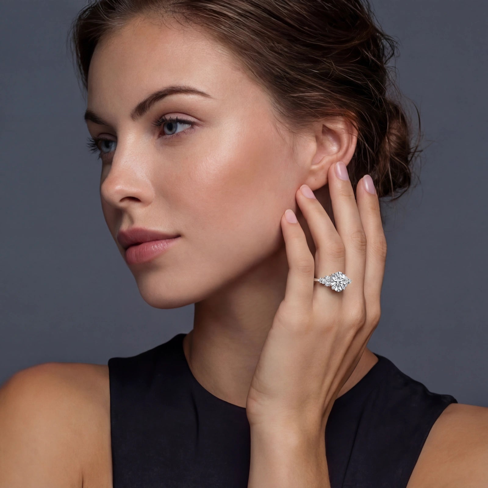 The Vow Ring Moissanite Halo Setting Ring