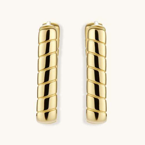 Bamboo Huggie Hoops