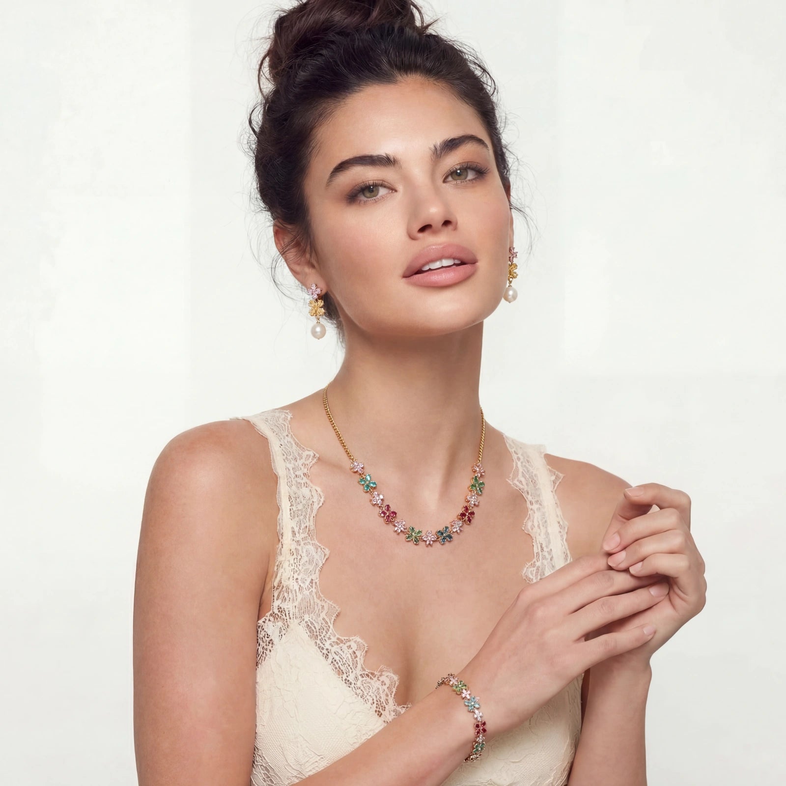 Midnight Camellia Jewelry Set