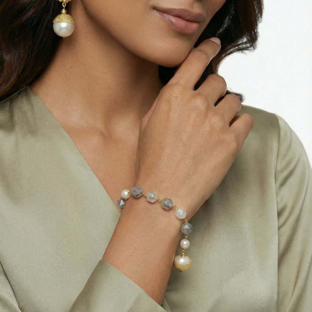 Cloud Pearl Baroque Crystal Bracelet