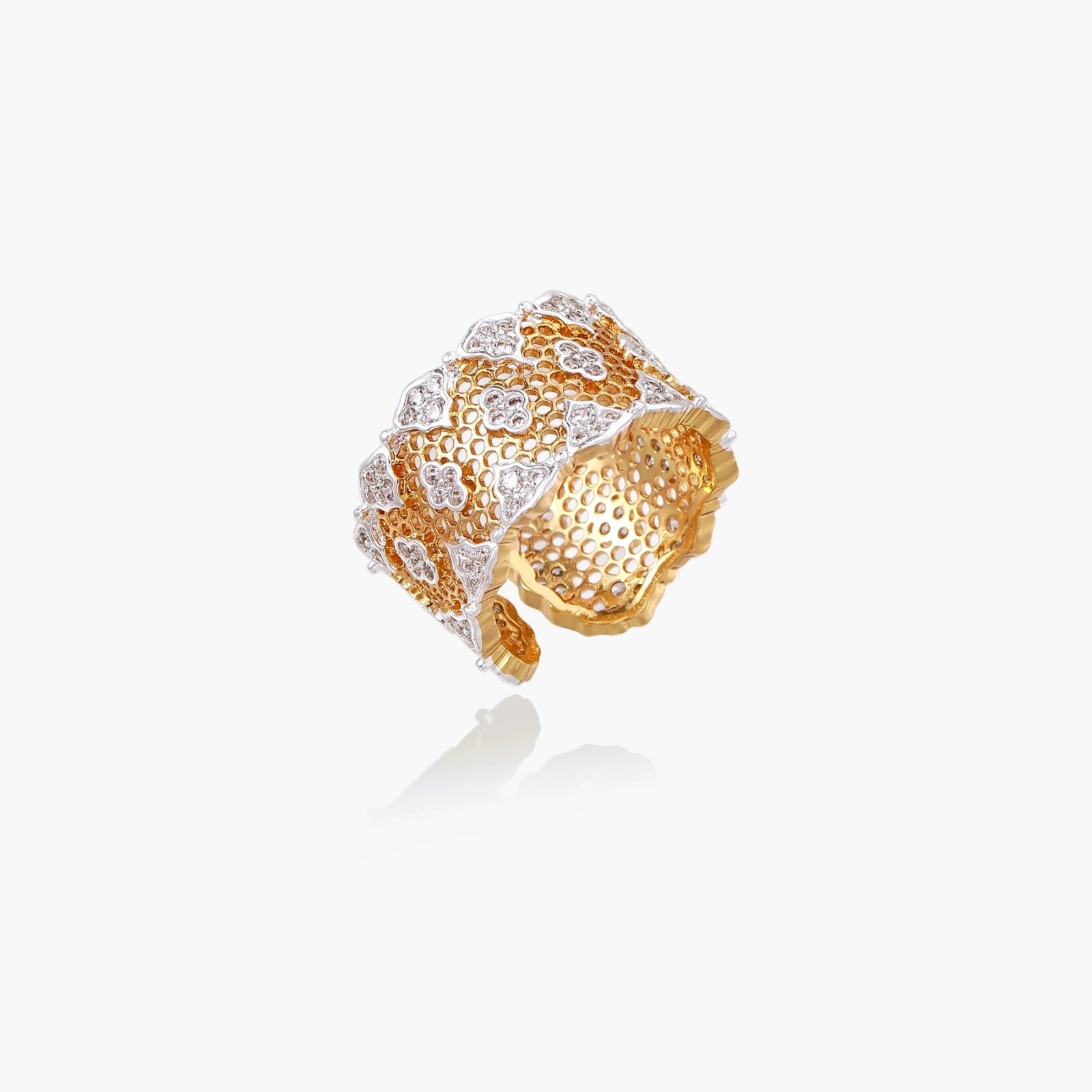Honeycomb Crystal Power Ring
