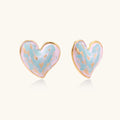 Fairy Floss Affection Heart Stud Earrings