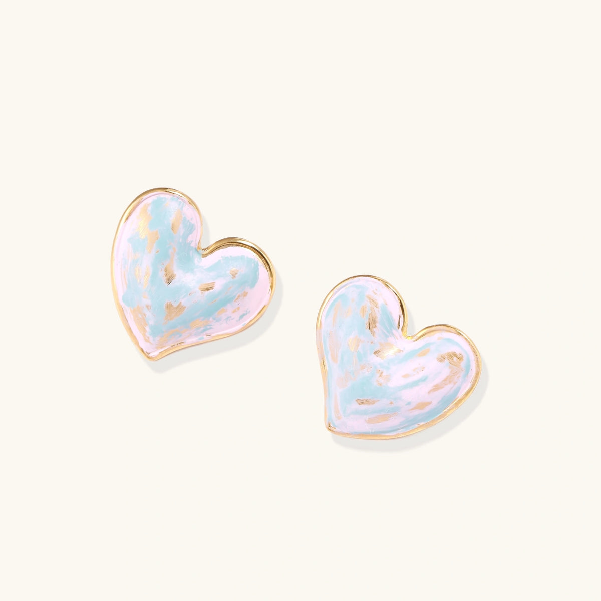 Fairy Floss Affection Heart Stud Earrings