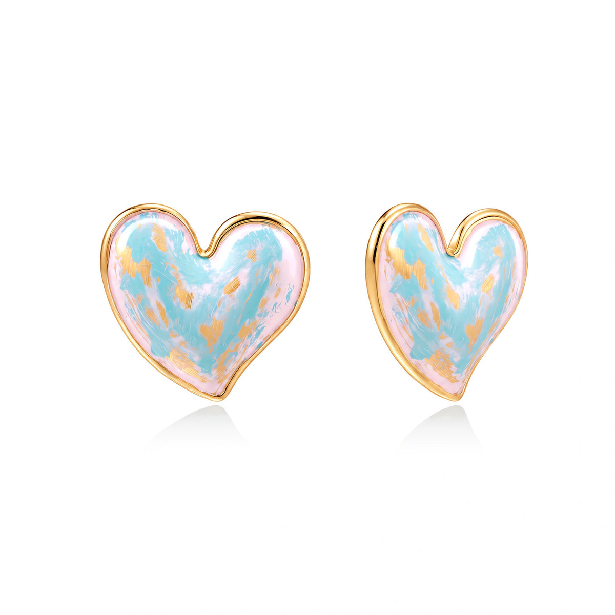 Fairy Floss Affection Heart Studs