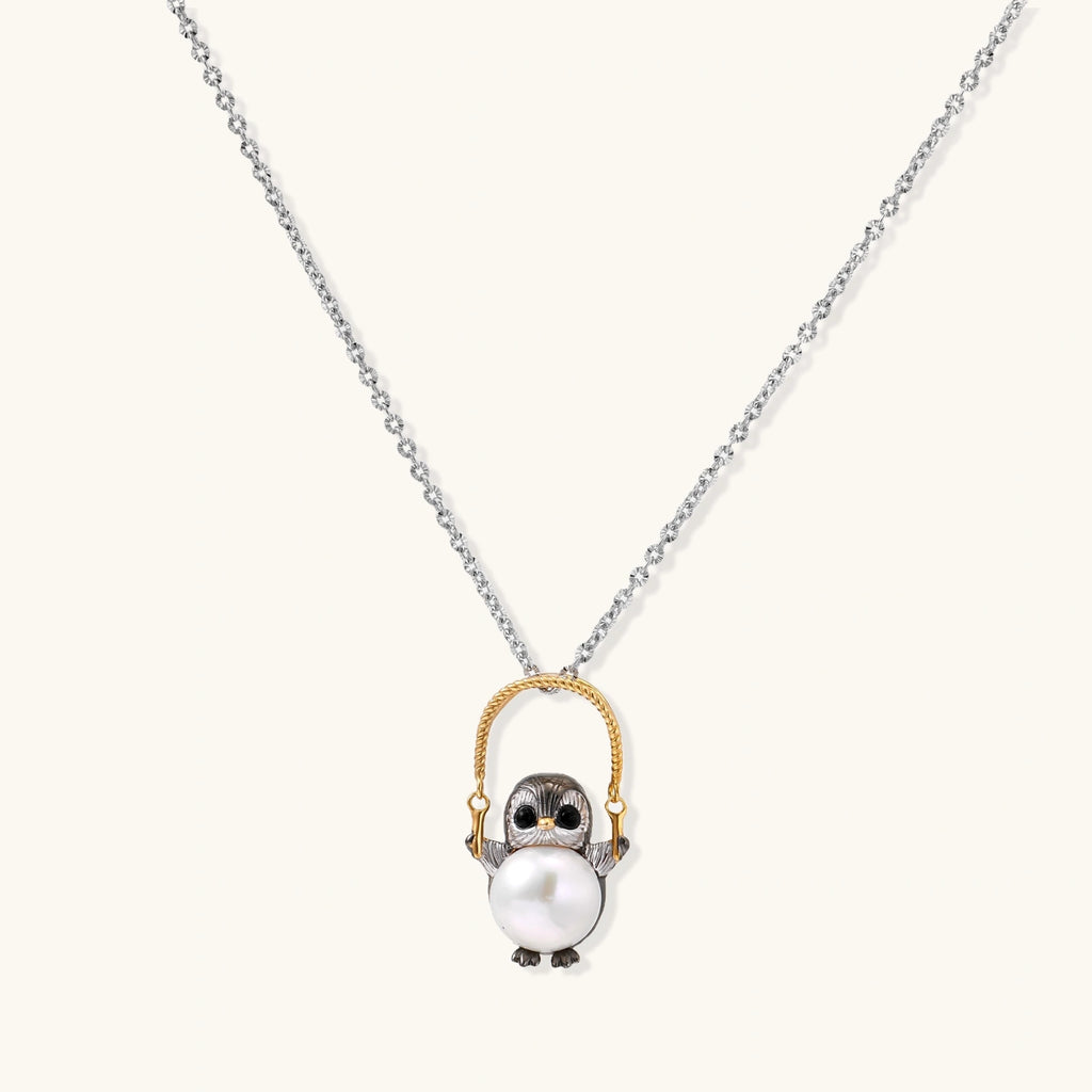 Wise Owl Pearl Necklace