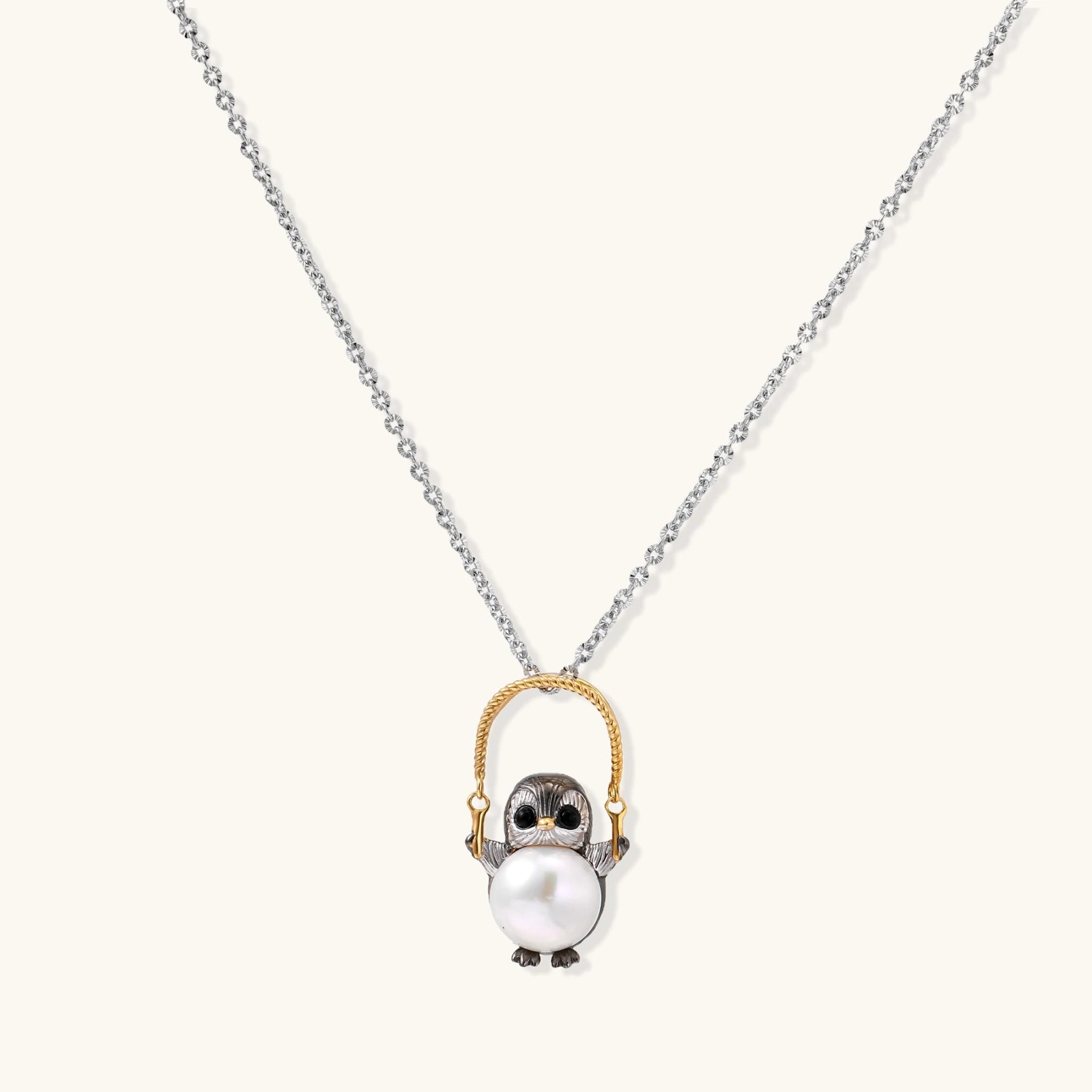 Wise Owl Pearl Necklace