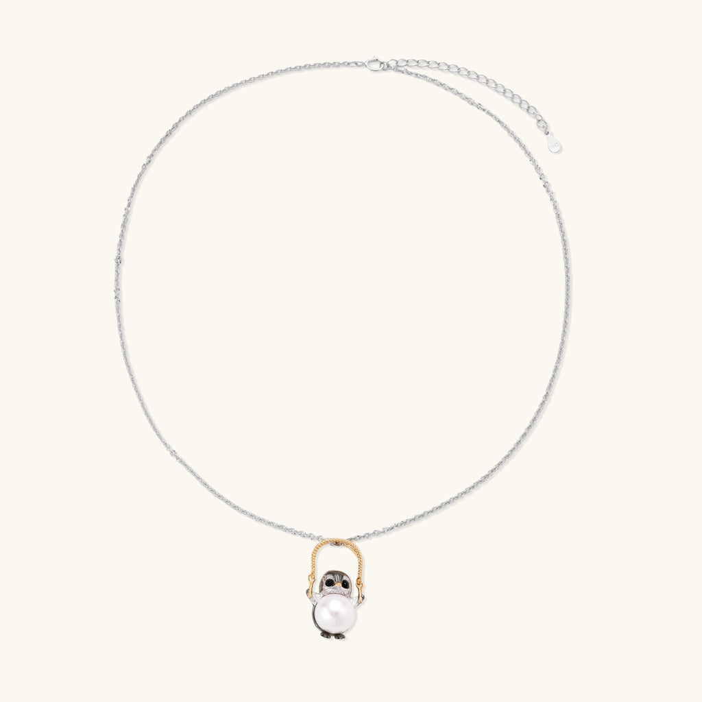 Wise Owl Pearl Necklace