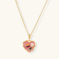 Garden Rose Heart Necklace