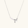 Lady Like Pearl Bow Necklace