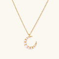 Luna Pearl Crescent Necklace
