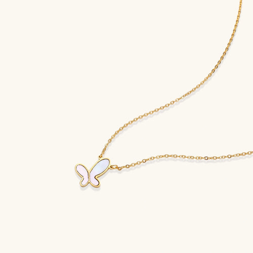 Becoming 18k Gold Mother of Pearl Necklace