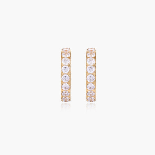 Crystal Pearl Hoops