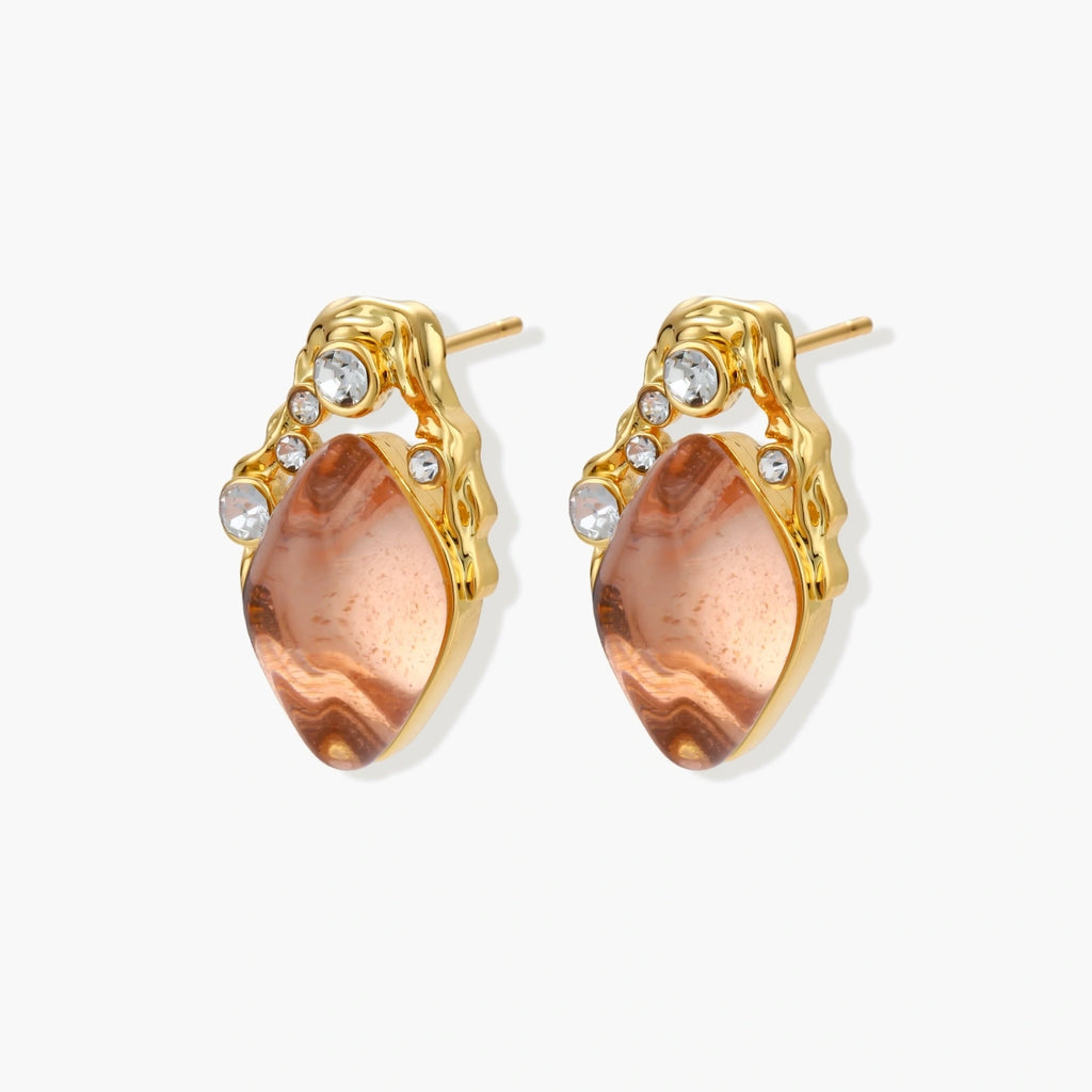 Coral Dreams Baroque Studs