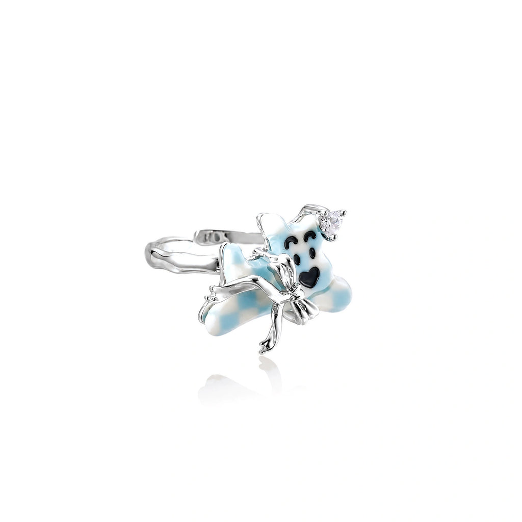 Dreamy Puppy Flower Ring