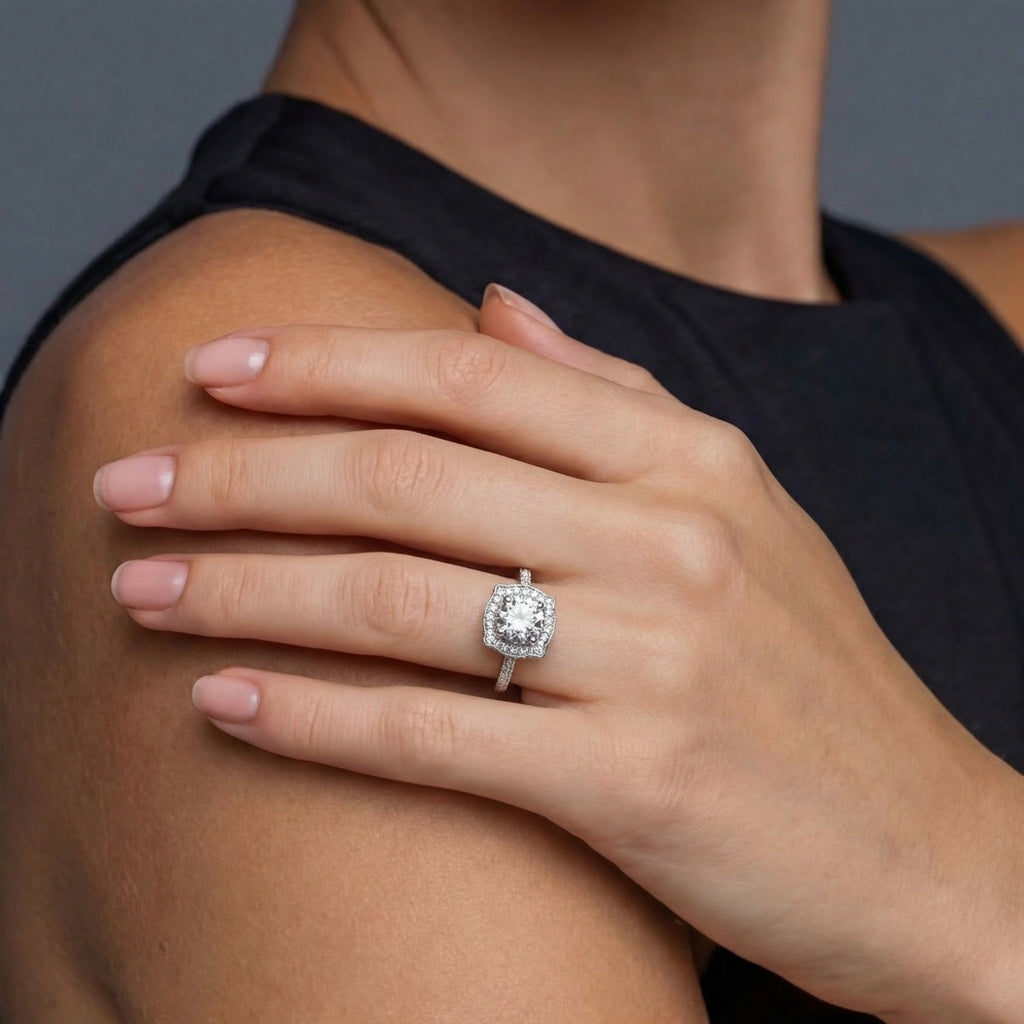 The Arrangement Ring | Vintage Crown 2 Carat Moissanite Ring