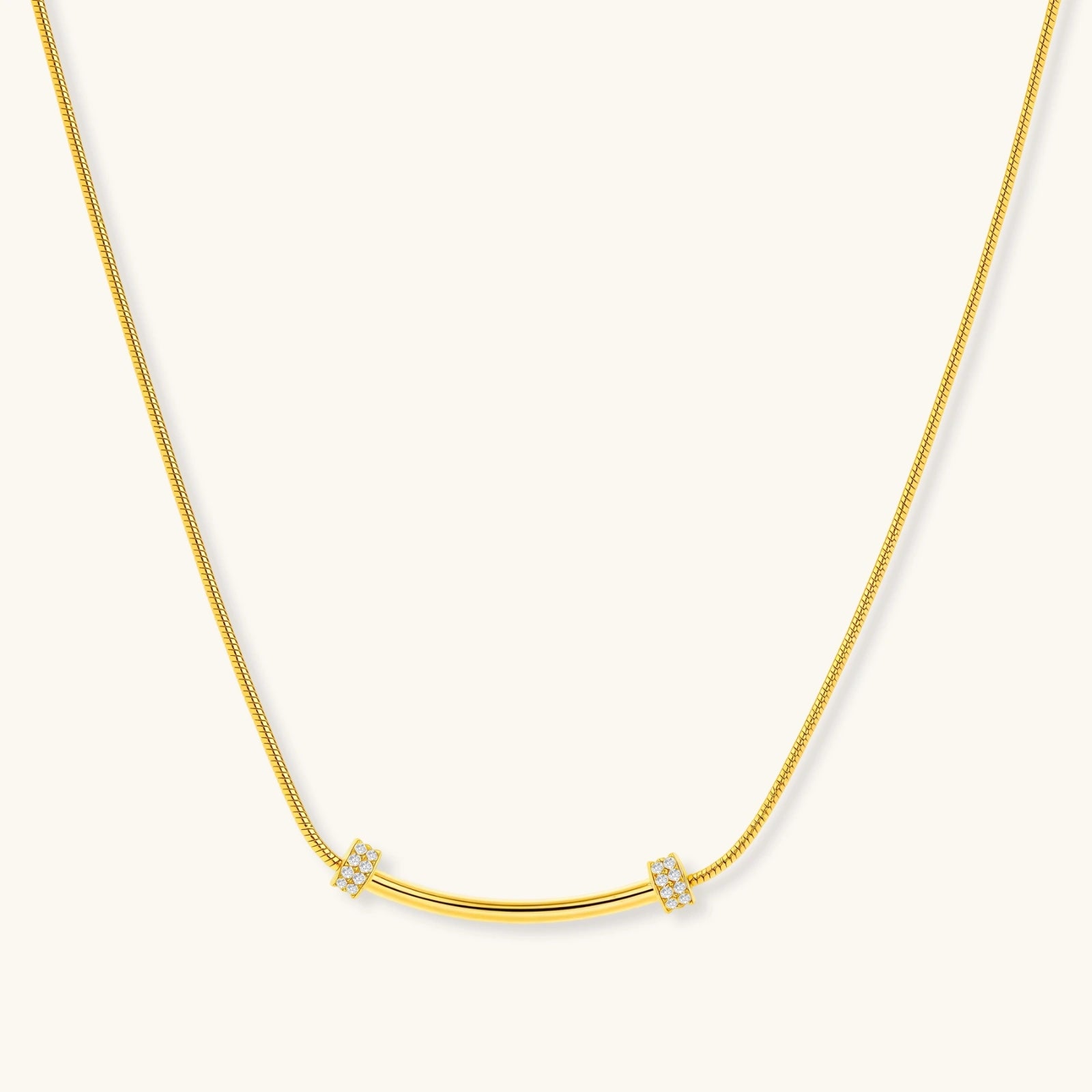 Curved Spark Bar Necklace