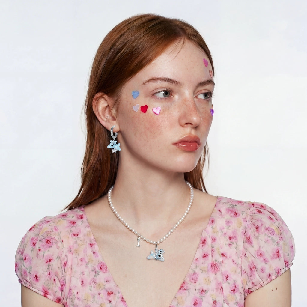 Starlight Puppy Drop Earrings