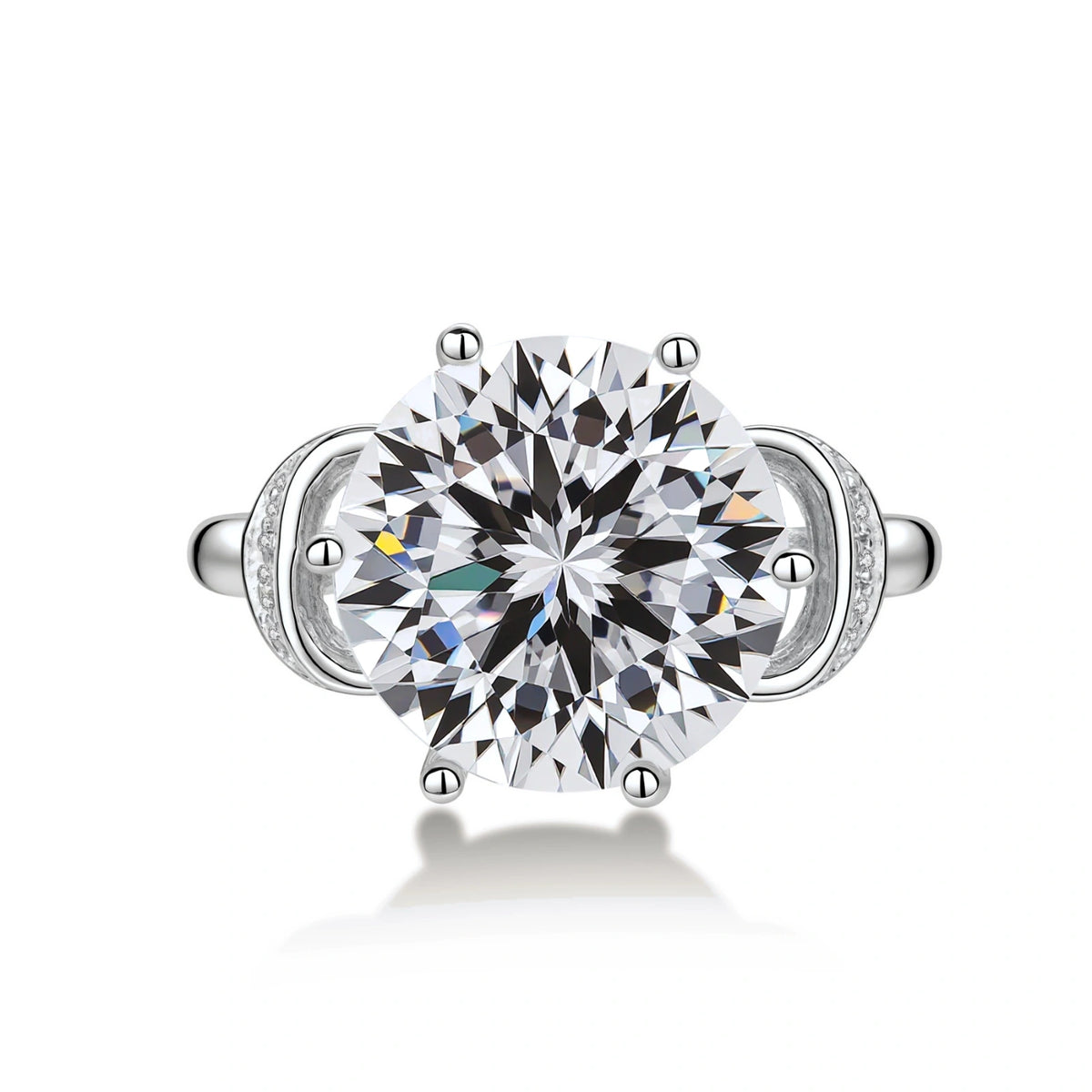 The Settlement Ring - 5 Carat Moissanite Sterling Silver Ring