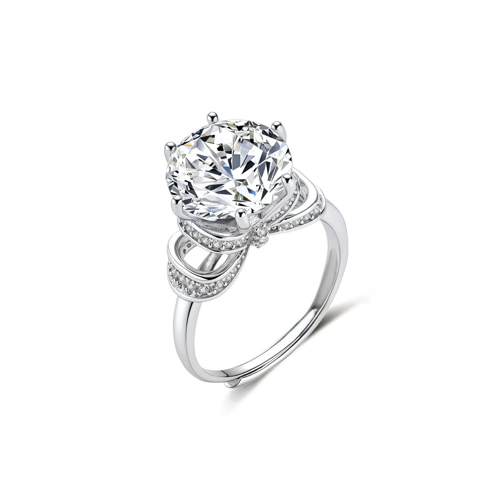 The Settlement Ring - 5 Carat Moissanite Sterling Silver Ring