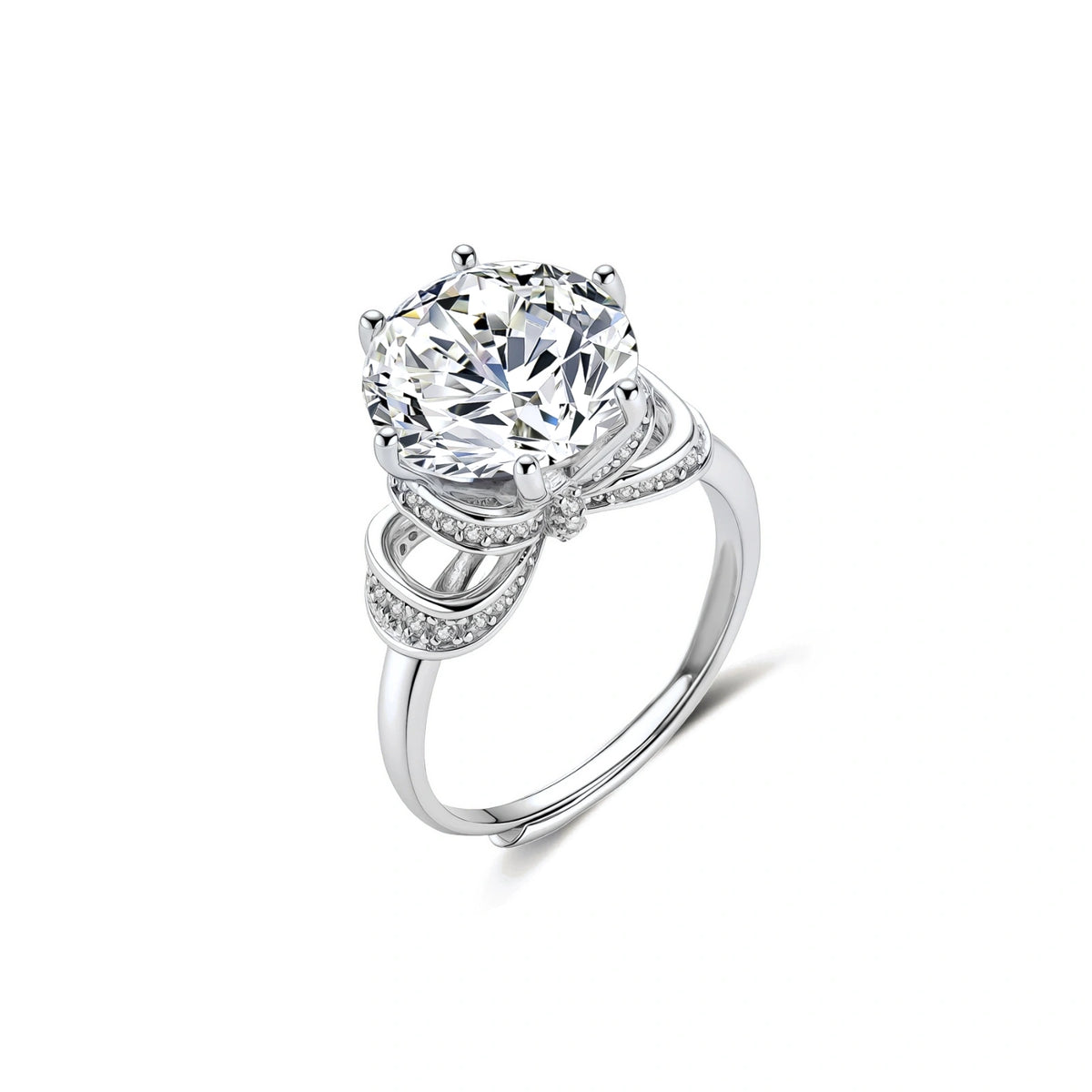 The Settlement Ring - 5 Carat Moissanite Sterling Silver Ring