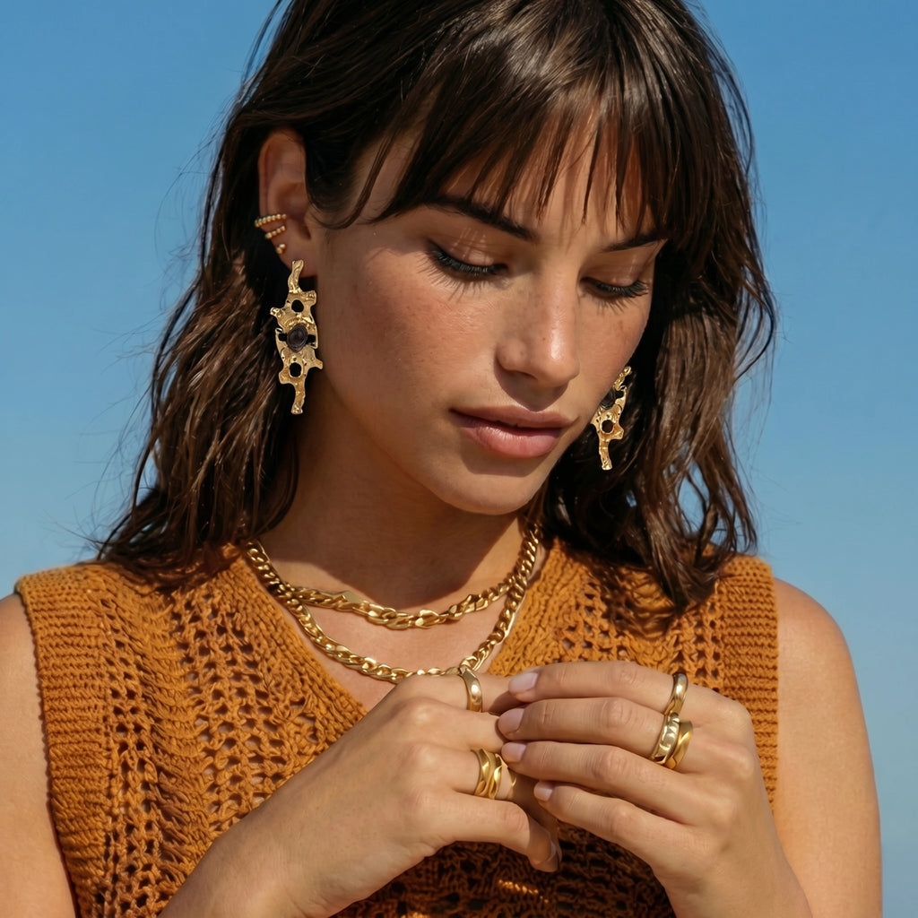 Liquid Gold Flow Earrings