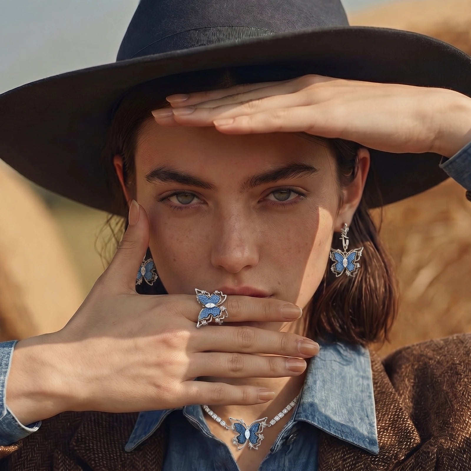 Indigo Flight Butterfly Ring
