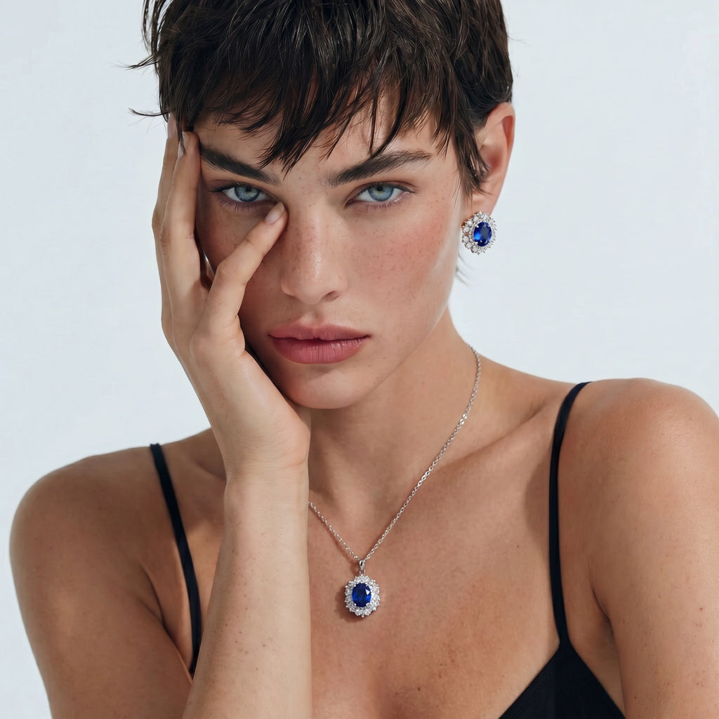 Family Jewels | Royal Sapphire Halo Set