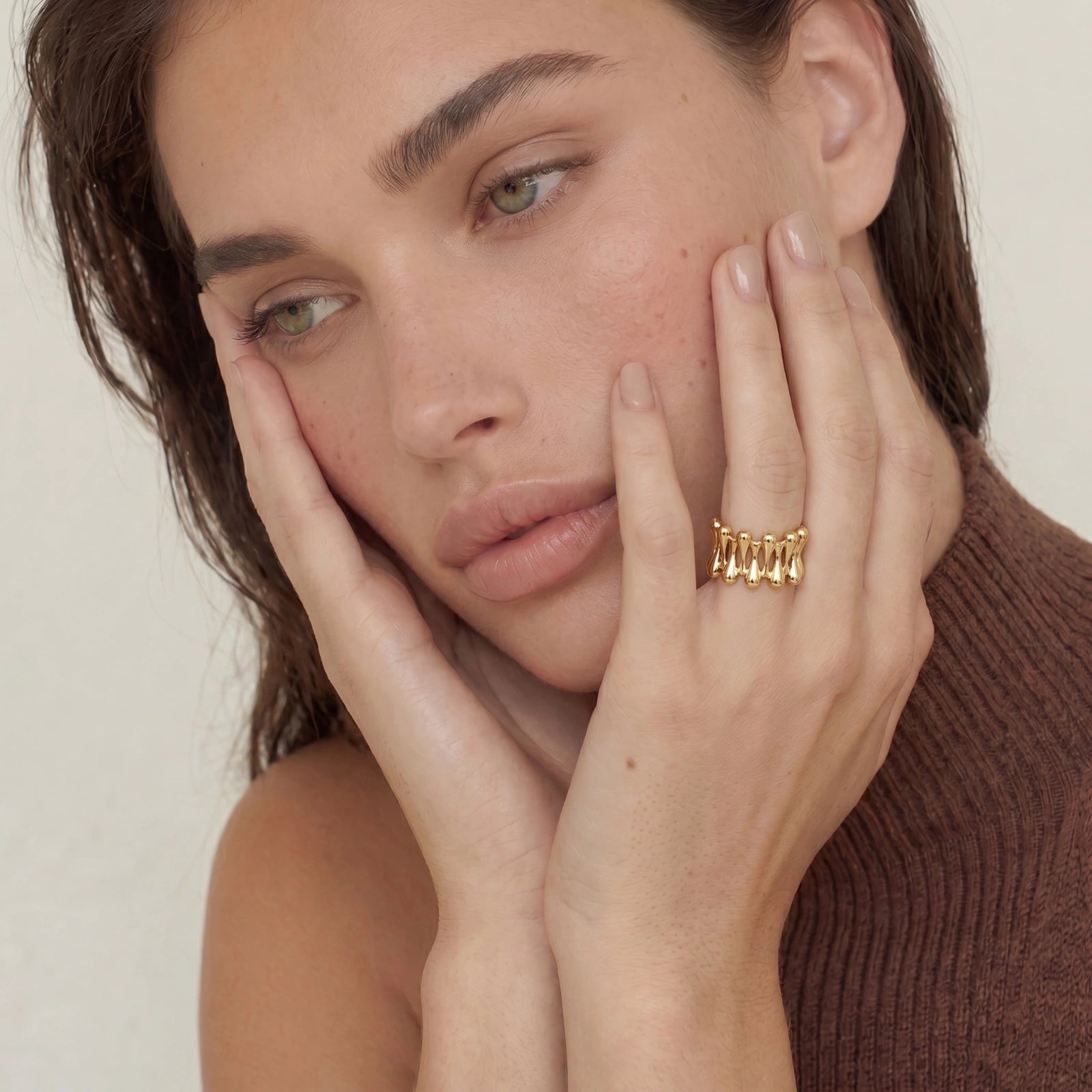 Petal Wave Sculpture Ring