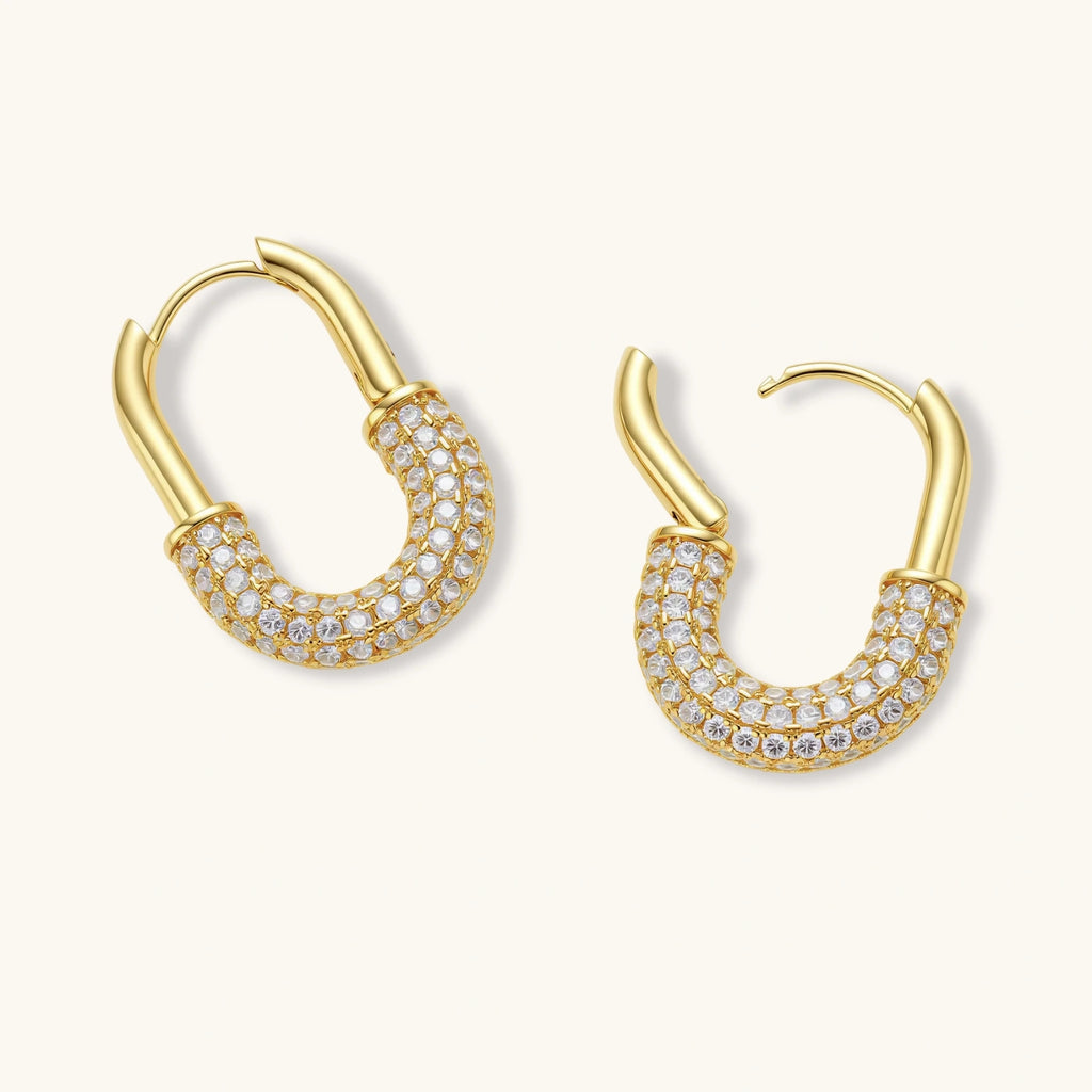 Champagne Standard Huggie Hoops