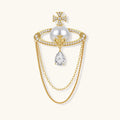 The Holy Order Cross Pearl Brooch